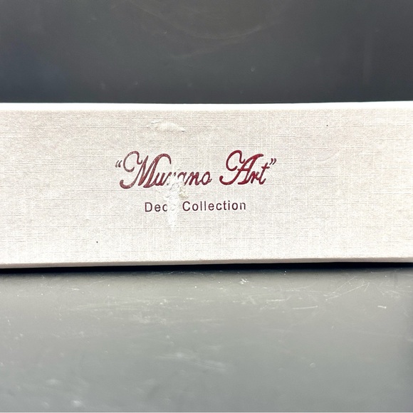 Vintage Murano Glass Art Collection White Gold Wine Bottle Stopper in Gift Box - Picture 3 of 5